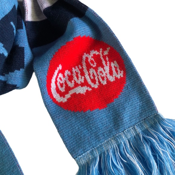 Tennessee Titans Blue Scarf Fan Gear Coke Coca-Cola Kroger Advertising Fringe - Picture 3 of 5